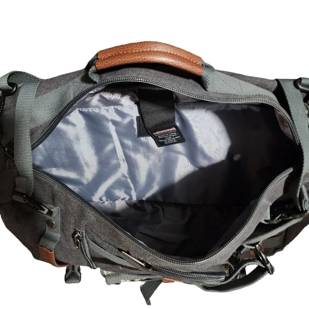 WITZMAN Travel Backpack Large Canvas Backpack Luggage Carry on Duffel Bag